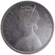 Silver One Rupee Coin of Victoria Queen of  Bombay Mint of 1862.