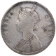 Silver One Rupee Coin of Victoria Queen of Bombay Mint of 1862.