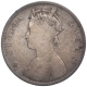 Silver One Rupee Coin of Victoria Queen of Bombay Mint of 1862.