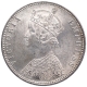 Silver One Rupee Coin of Victoria Empress of Bombay Mint of 1886.