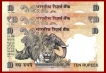 Fancy Numbers Ten Rupees Bank Notes Signed By D,Subbarao and Raghuram G Rajan.