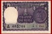 Error One Rupee Bank Note Signed By M.G.Kaul of 1976.