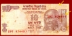 Error Ten Rupees Bank Note Signed By D.Subbarao of 2013.