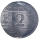 Error Steel Two Rupees Coin of Republic India of 2007.