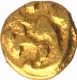 Gold One Quarter Fanam Coin of Western Ganga Dynasty.