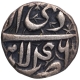 Silver Half Rupee Coin of Akbar of Lahore Mint of Di Month.