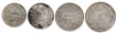 Set of Four Silver Coins of Sayaji Rao III of Baroda State.