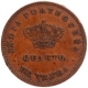 Copper Quarter Tanga Coin of Luiz I of Indo Portuguese.