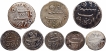 Silver One Sixteenth and One Eighth Rupee Coins of Madras Presidency.