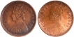 Copper One Twelfth Anna Coins of Victoria Empress of Bombay and Calcutta Mint of 1884 and 1894.