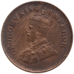 Bronze Half Pice Coin of  King George V of Calcutta Mint of 1935.