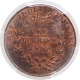 Copper One Quarter Anna Coin of East India Company of Madras Mint of 1835.