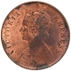 Copper One Quarter Anna Coin of Victoria Empress of Calcutta Mint of 1894.