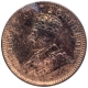 Copper One Quarter Anna Coin of King George V of Calcutta Mint of 1934.