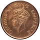 Bronze One Quarter Anna Coin of King George VI of Bombay Mint of 1940.