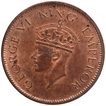 Bronze One Quarter Anna Coin of King George VI of Calcutta Mint of 1942.