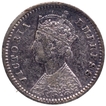 Silver Two Annas Coin of Victoria Empress of Bombay Mint of 1887.