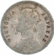 Silver Quarter Rupee Coin of Victoria Empress of Calcutta Mint of 1896.