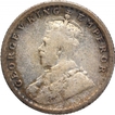 Silver Quarter Rupee Coin of King George V of Calcutta Mint of 1919.