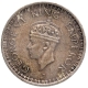 Silver Half Rupee Coin of King George VI of Lahore Mint of 1945.