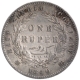 Silver One Rupee Coin of Victoria Queen of Calcutta Mint of 1840.