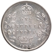 Silver One Rupee Coin of King Edward VII of Calcutta Mint of 1909.