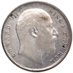 Silver One Rupee Coin of King Edward VII of Calcutta Mint of 1909.