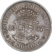 Silver Two and Half Shillings Coin of George VI of South Africa.