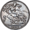 Silver Crown Coin of Queen Victoria of United Kingdom.