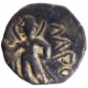 Copper Drachma coin of Kanishka I of Kushan Dynasty.