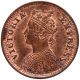 Copper Half Pice Coin of Victoria Empress of Calcutta Mint of 1897.