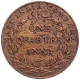 Copper One Quarter Anna Coin of East India Company of Bombay Mint of 1835.