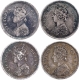 Silver Two Annas Coins of Victoria Queen of Bombay Mint of 1862.