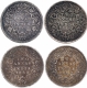 Silver Two Annas Coins of Victoria Queen of Bombay Mint of 1862.