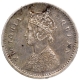 Silver Two Annas Coin of Victoria Queen of Bombay Mint of 1862.