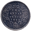 Silver Two Annas Coin of Victoria Queen of Bombay Mint of 1874.