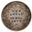 Silver Two Annas Coin of Victoria Queen of Calcutta Mint of 1875.