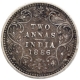 Silver Two Annas Coin of Victoria Empress of Bombay Mint of 1886.