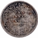 Silver Two Annas Coins of Victoria Empress of Calcutta and Bombay Mint of 1886.