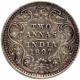 Silver Two Annas Coin of Victoria Empress of Bombay Mint of 1897.