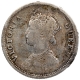 Silver Quarter Rupee Coin of Victoria Queen of Calcutta Mint of 1862.