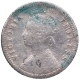 Silver Quarter Rupee Coin of Victoria Empress of Calcutta Mint of 1884.