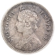 Silver Quarter Rupee Coin of Victoria Empress of Calcutta Mint of 1894.