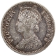 Silver Quarter Rupee Coin of Victoria Empress of Calcutta Mint of 1898.