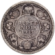 Silver Quarter Rupee Coin of King George V of Bombay Mint of 1915.