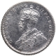 Silver Quarter Rupee Coin of King George V of Calcutta Mint of 1918.