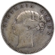 Silver Half Rupee Coin of Victoria Queen of Bombay Mint of  1840.