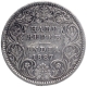 Silver Half Rupee Coin of Victoria Empress of Calcutta Mint of 1887.