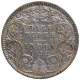 Silver Half Rupee Coin of Victoria Empress of Calcutta Mint of 1892.