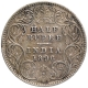 Silver Half Rupee Coin of Victoria Empress of Calcutta Mint of 1896.